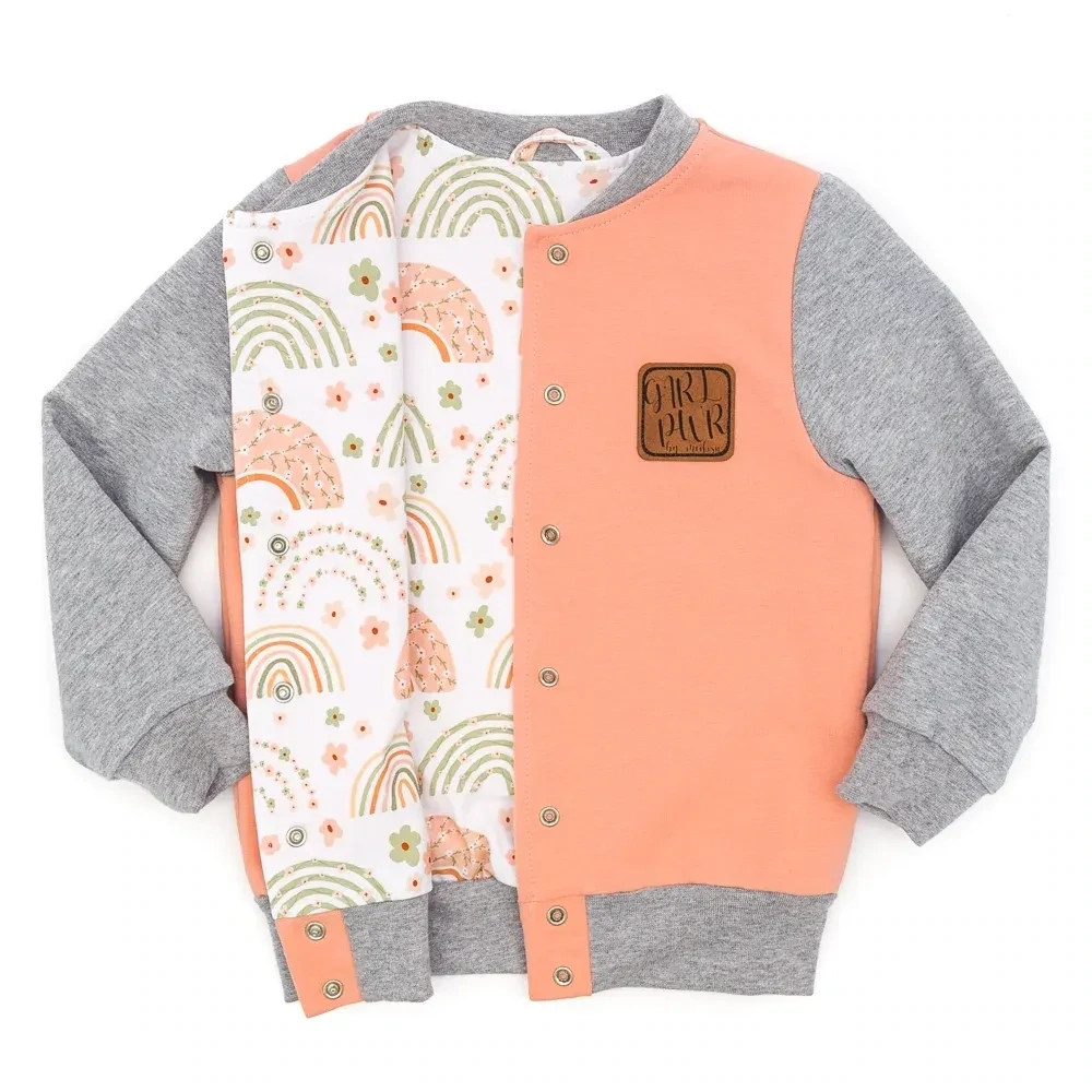 Collegejacke | apricot - hellgrau