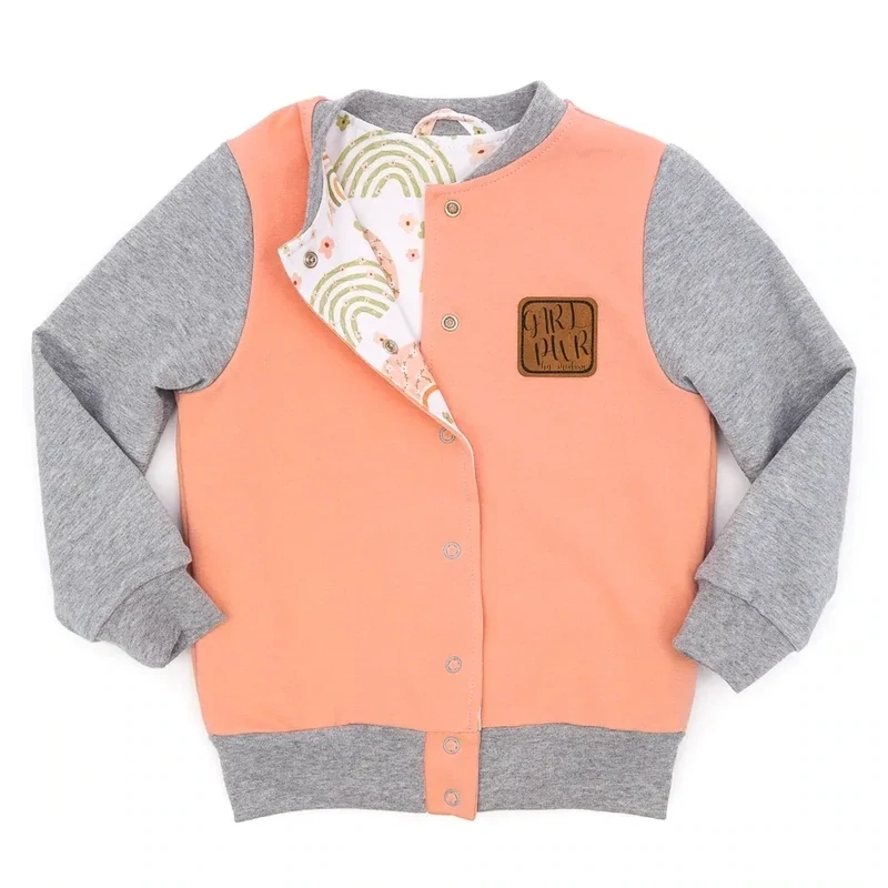 Collegejacke | apricot - hellgrau