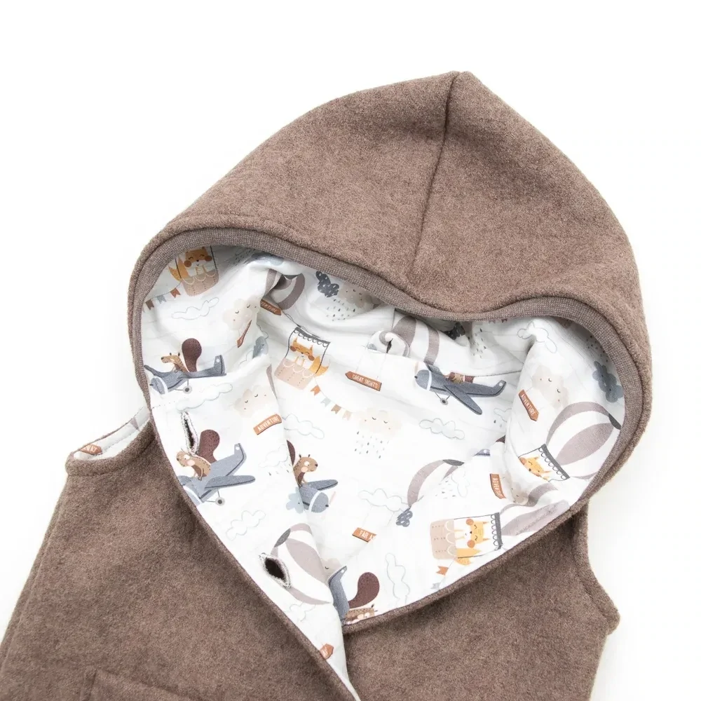 Walkweste | hellbraun meliert