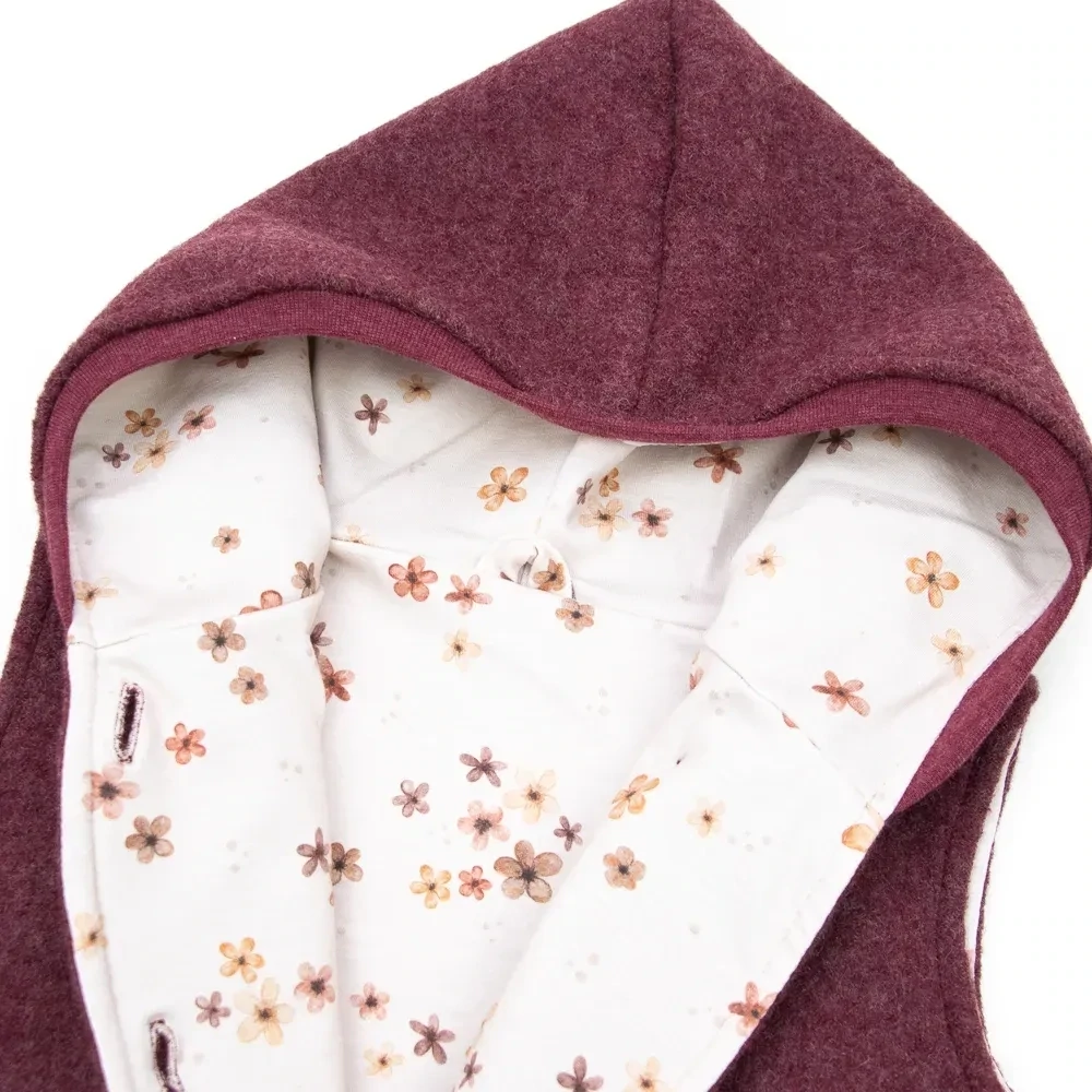 Walkweste | bordeaux meliert