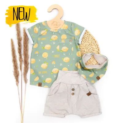Set | Happy Lemons | Shirt & Shorts & Halstuch