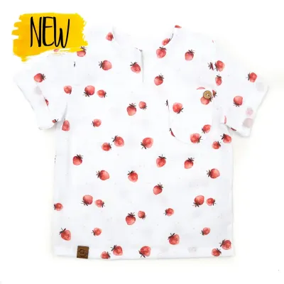 T-Shirt | Musselin | Erdbeere