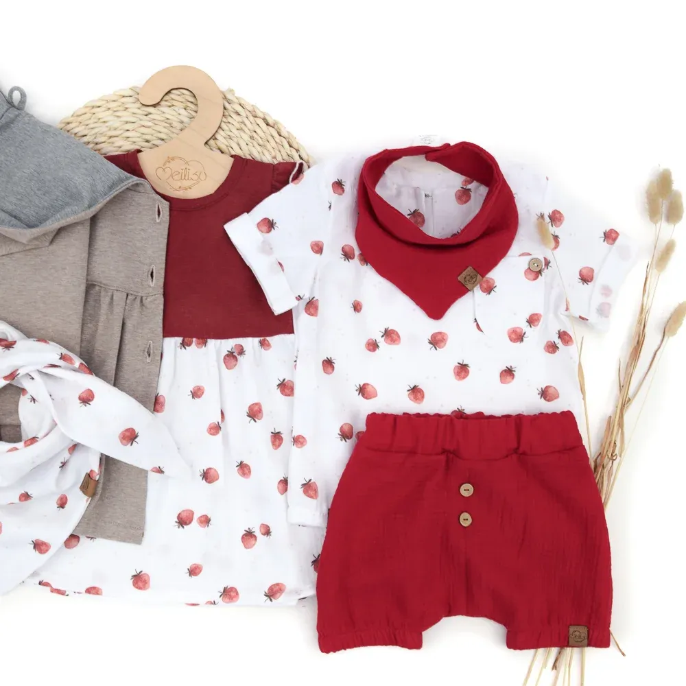 Shorts | Musselin | rot