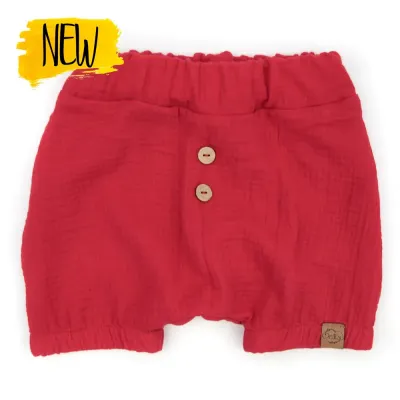 Shorts | Musselin | rot