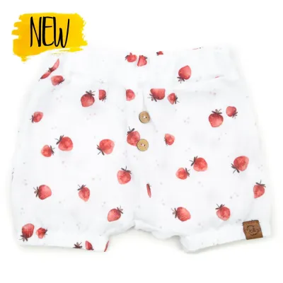 Shorts | Musselin | Erdbeere