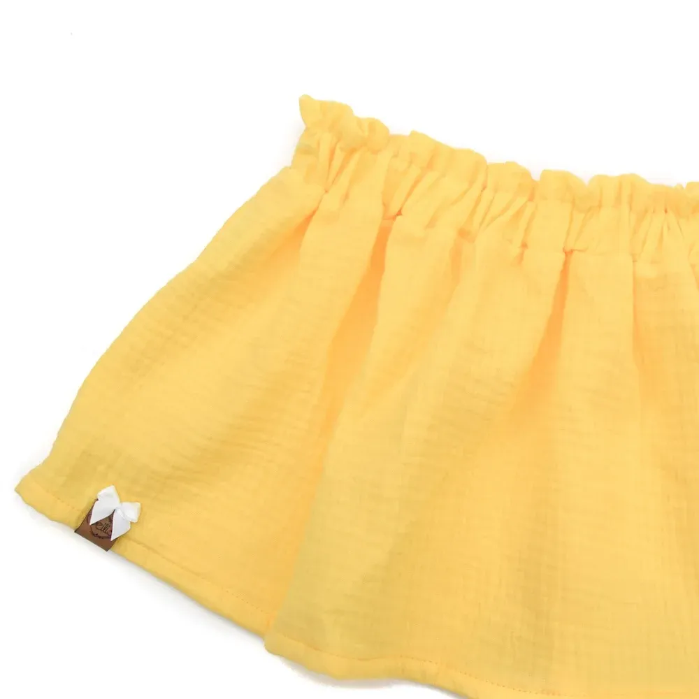 Paperbag Rock | Musselin | pastellgelb