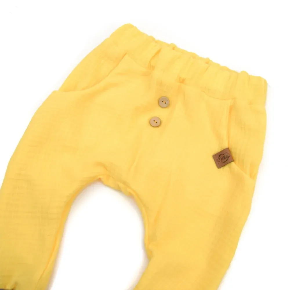 Pumphose | Musselin | pastellgelb