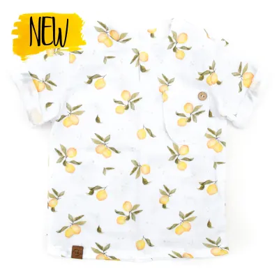 T-Shirt | Musselin | Zitrone