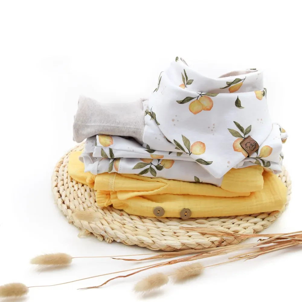 Shorts | Musselin | Zitrone