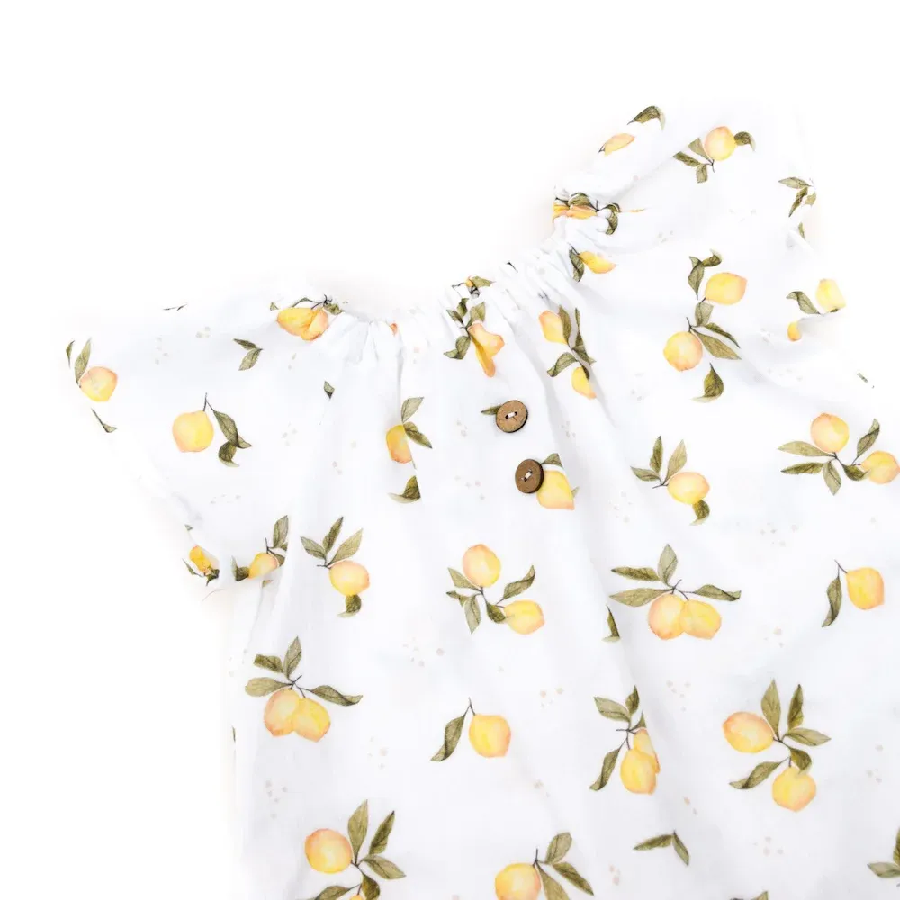 Sommerkleid | Musselin | Zitrone