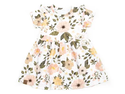 Kleid | lang- & kurzarm | Aquarellblumen | allover