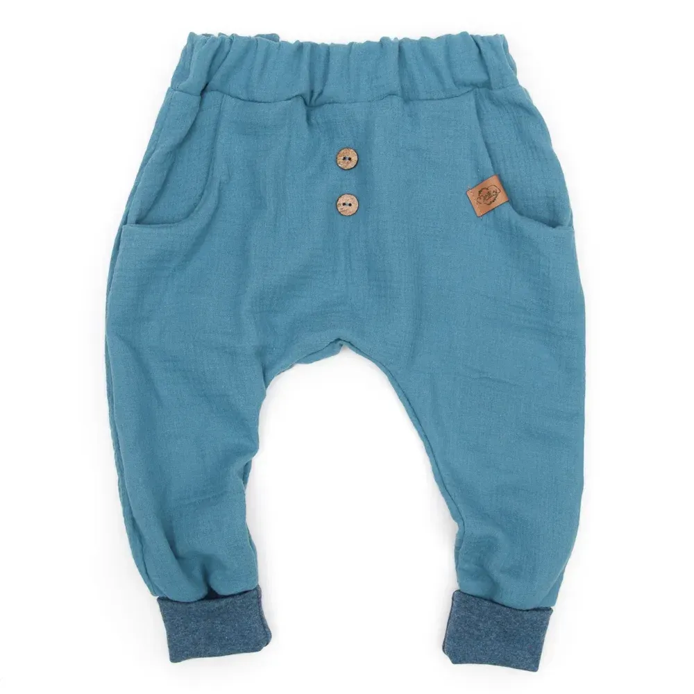 Pumphose | Musselin | rauchblau