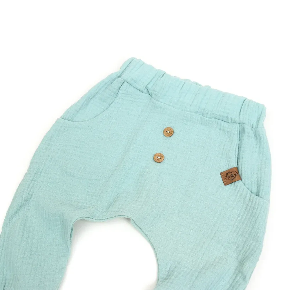 Pumphose | Musselin | aqua