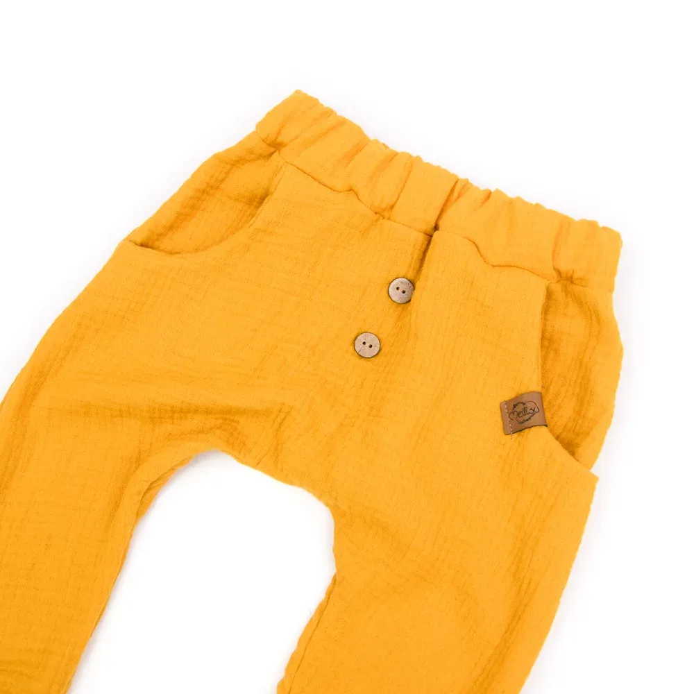 Pumphose | Musselin | sonnengelb