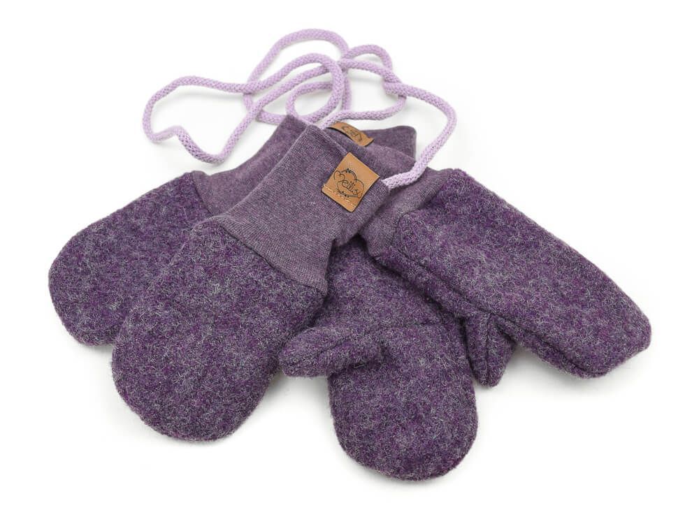Walkhandschuhe | aubergine meliert