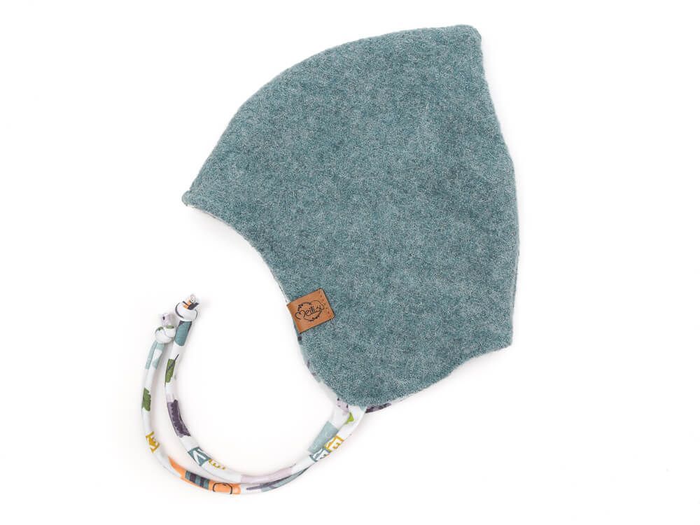 Walkmütze mit Zipfel | dusty blue meliert
