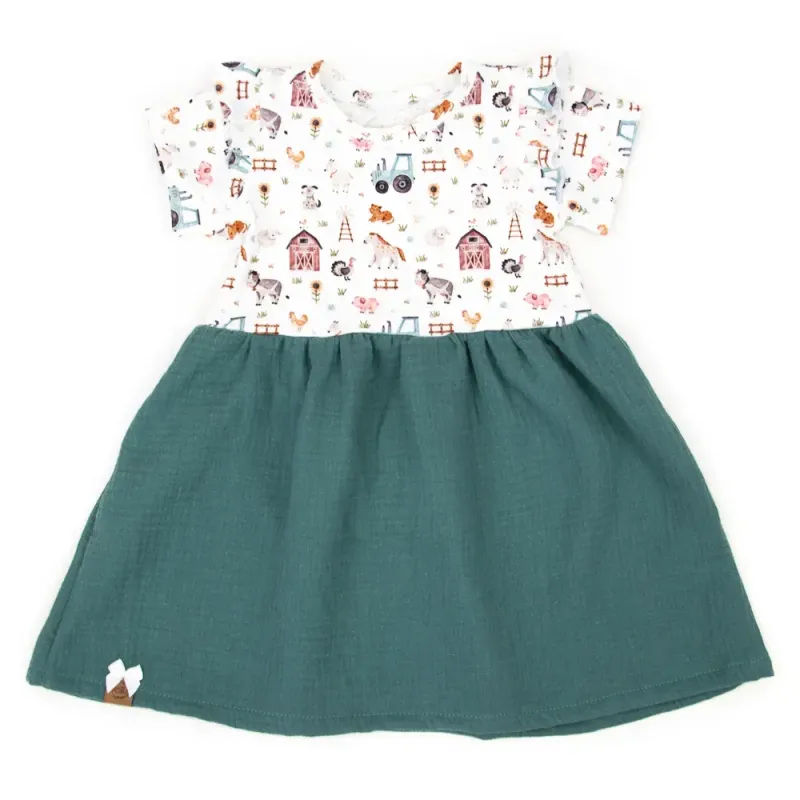 Kleid | lang- & kurzarm | kleiner Bauernhof Kleid | lang- & kurzarm | kleiner Bauernhof