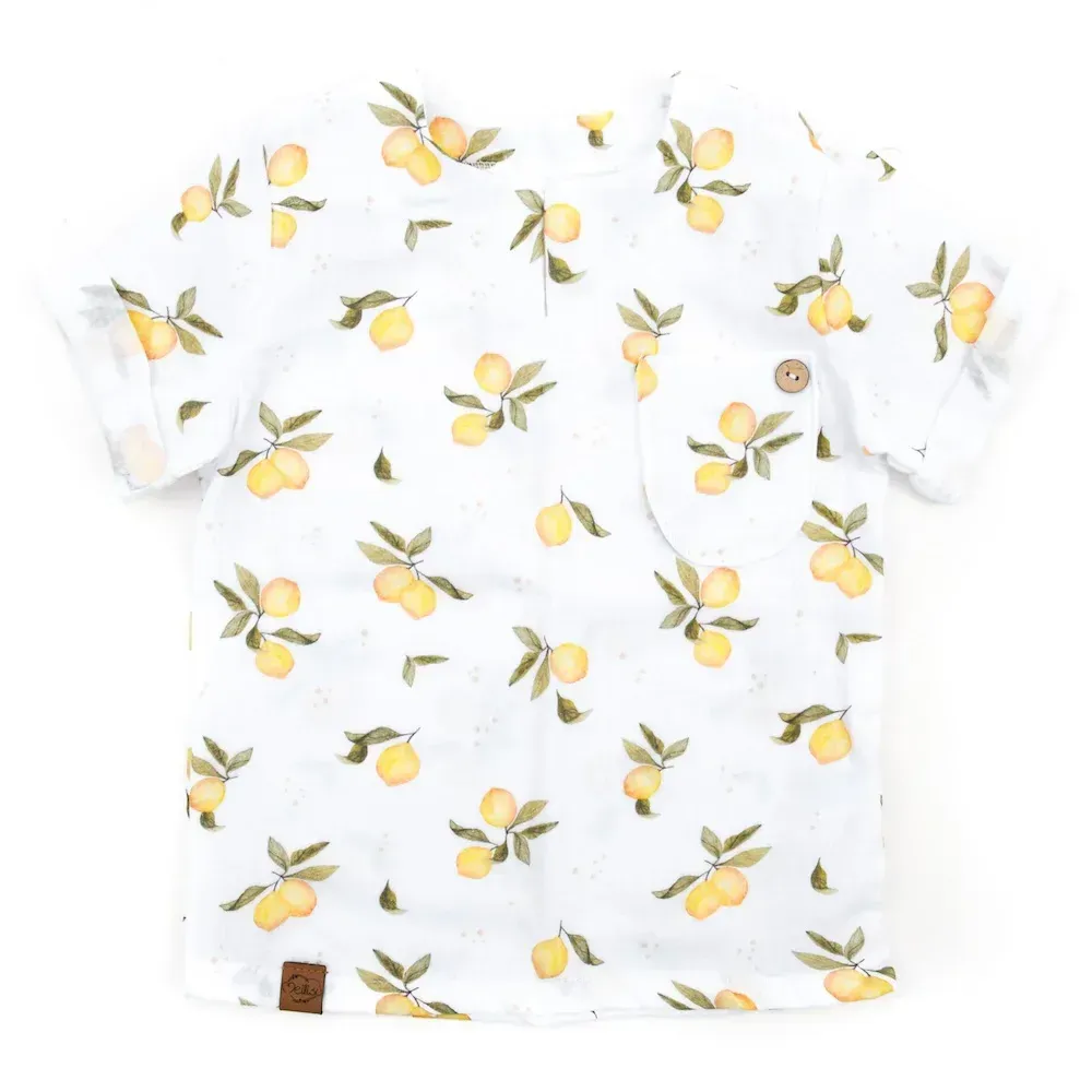 T-Shirt | Musselin | Zitrone