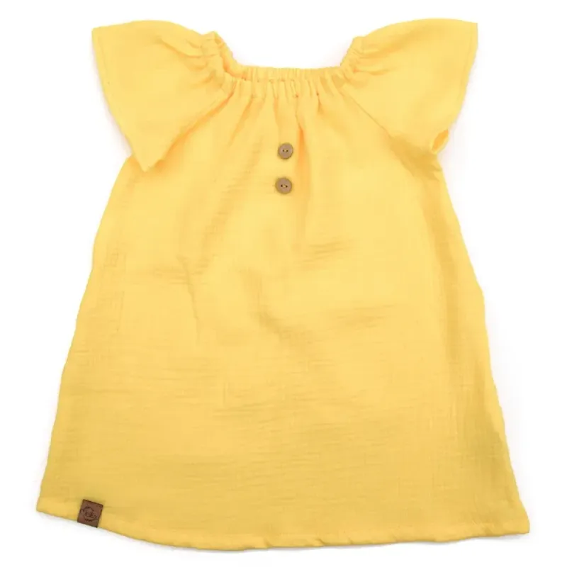 Sommerkleid | Musselin | pastellgelb