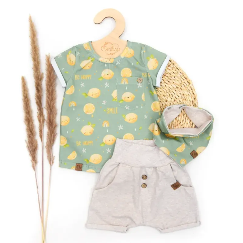 Set | Happy Lemons | Shirt & Shorts & Halstuch Set | Happy Lemons | Shirt & Shorts & Halstuch