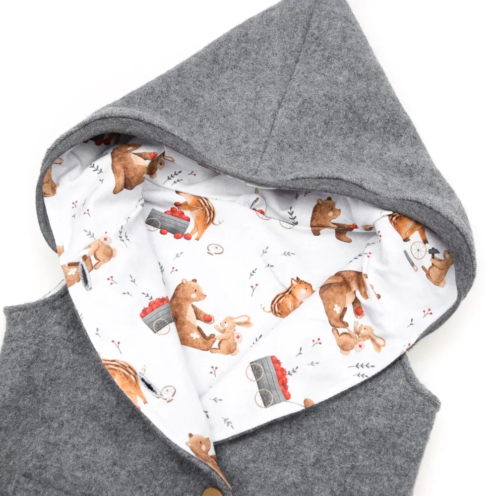 Walkweste | hellgrau meliert