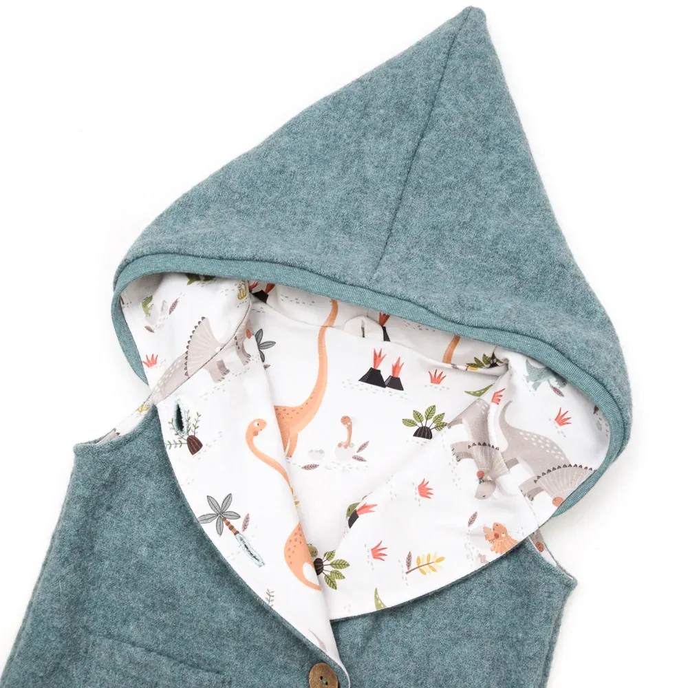 Walkweste | dusty blue meliert