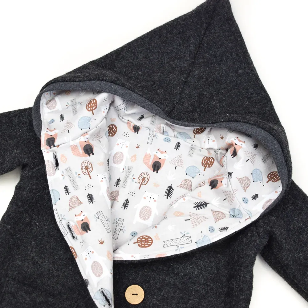 Walkjacke | schwarz meliert