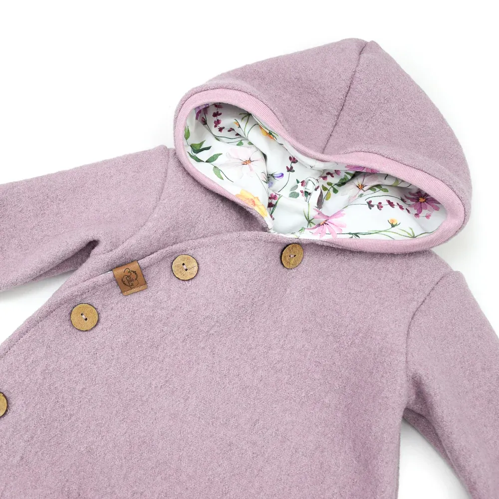 Walkoverall Wollwalk Anzug Baby Kinder puderrosa rosé