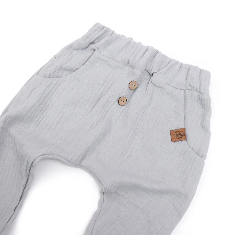 Pumphose | Musselin | hellgrau
