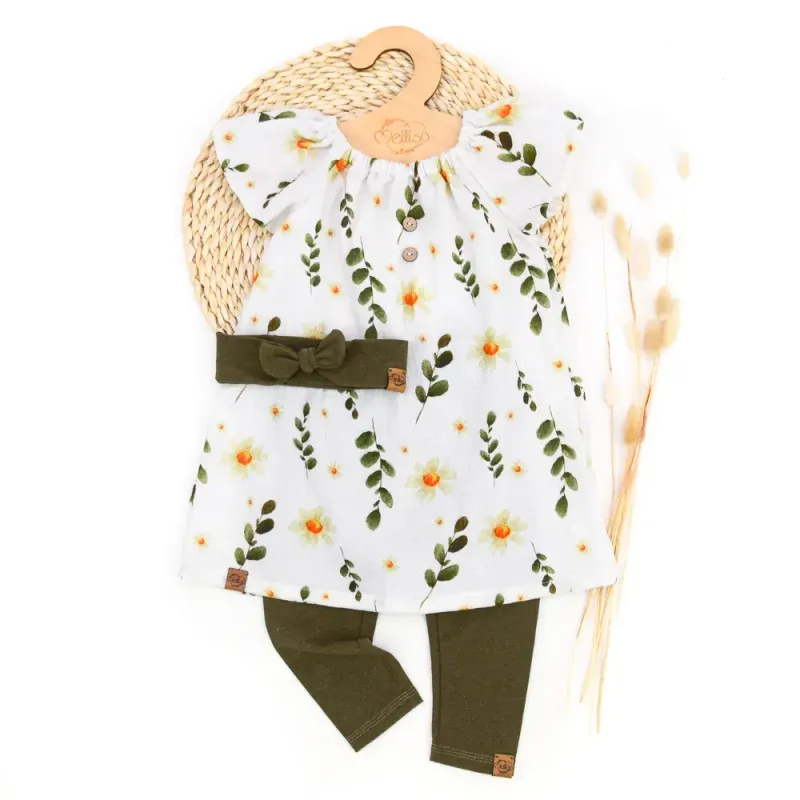 Set | Margerite | Sommerkleid & Leggings & Haarband Set | Margerite | Sommerkleid & Leggings & Haarband