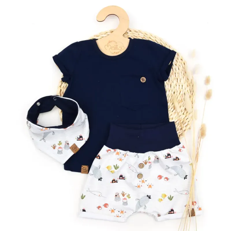 Set | Unterwasserwelt | Shirt & Shorts & Halstuch Set | Unterwasserwelt | Shirt & Shorts & Halstuch