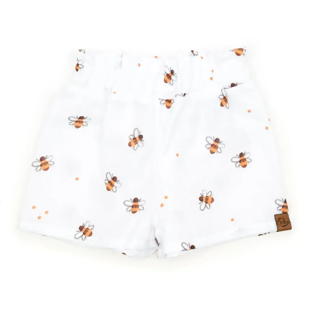 Paperbag Shorts | Musselin | flotte Biene