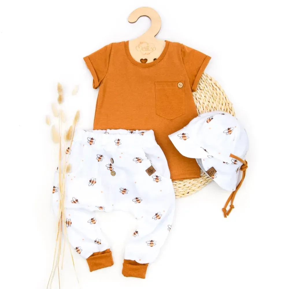 Set | flotte Biene | Shirt & Pumphose & Sonnenhut