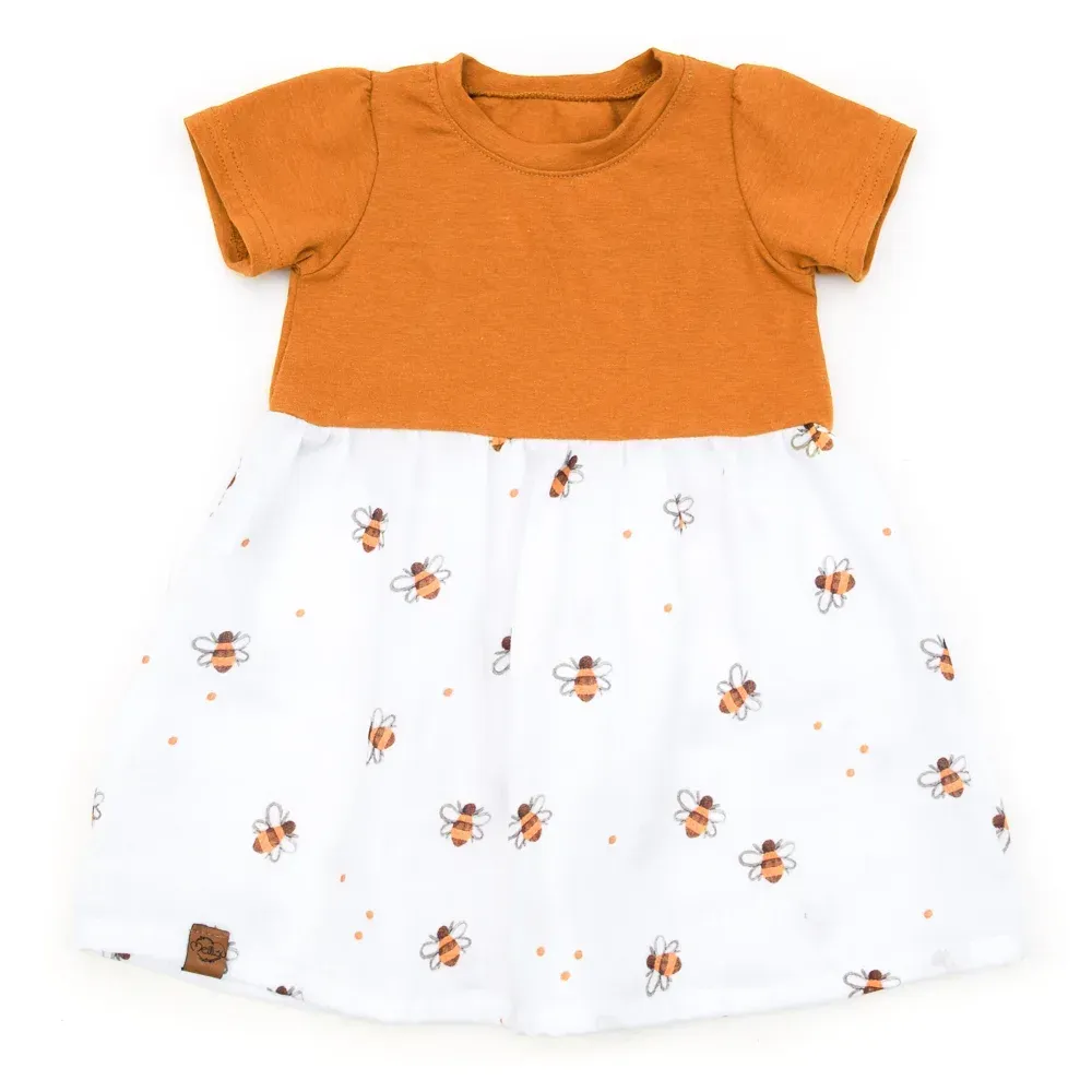 Kleid | lang- & kurzarm | Musselin | flotte Biene
