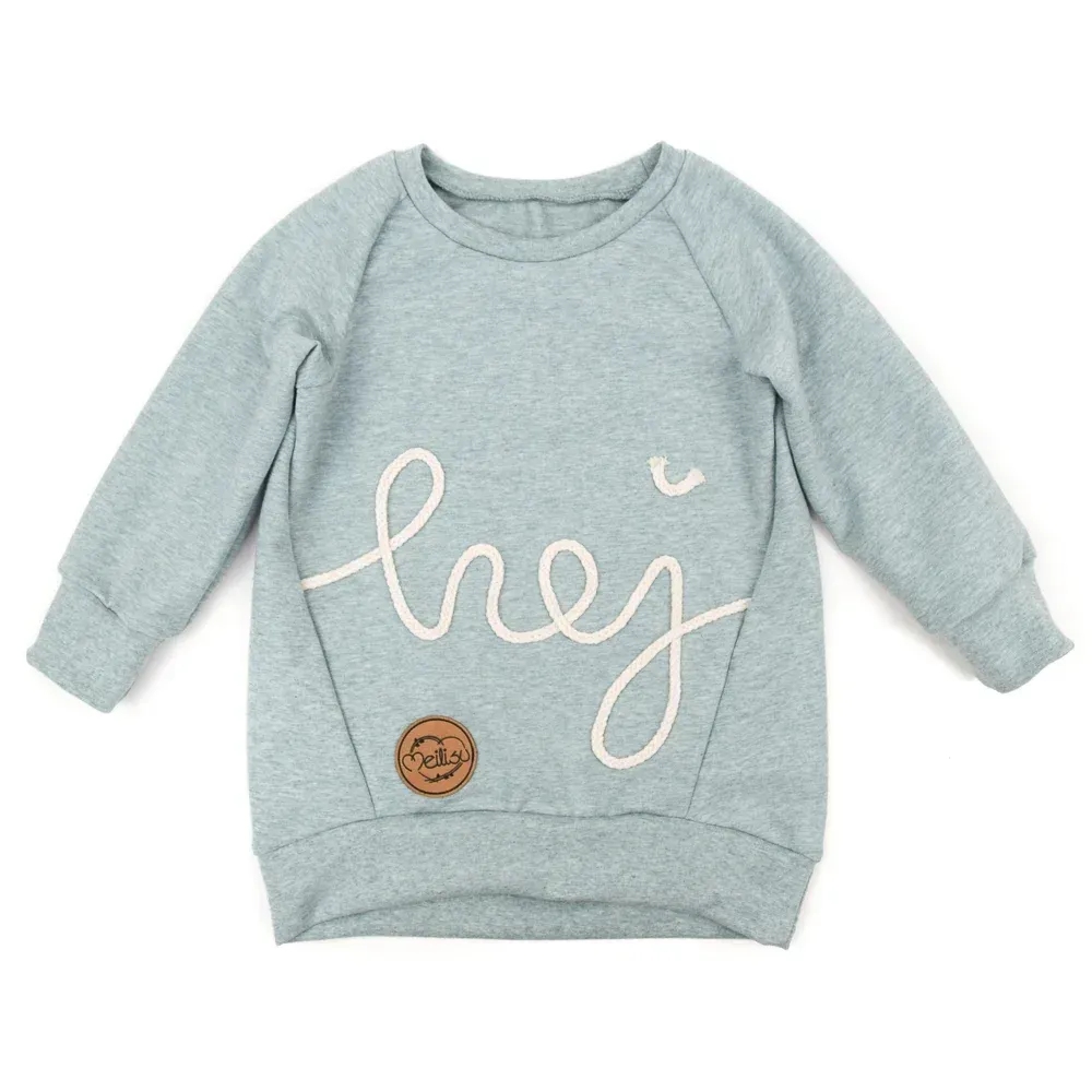 Oversized Pullover Schriftzug | mint