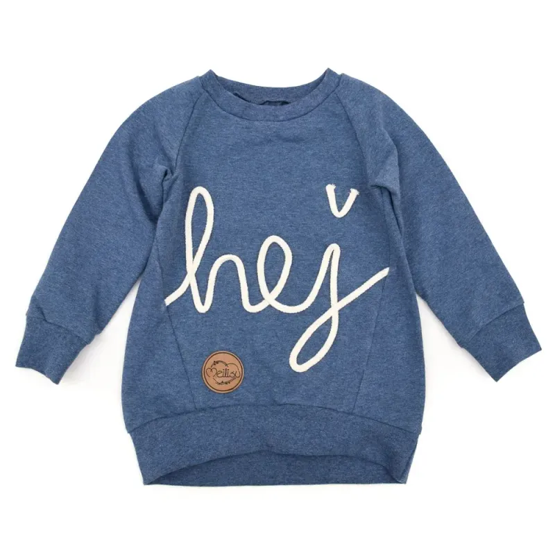 Oversized Pullover Schriftzug | jeansblau Oversized Pullover Schriftzug | jeansblau