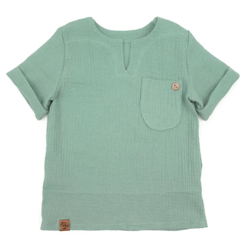 T-Shirt | Musselin | dusty mint
