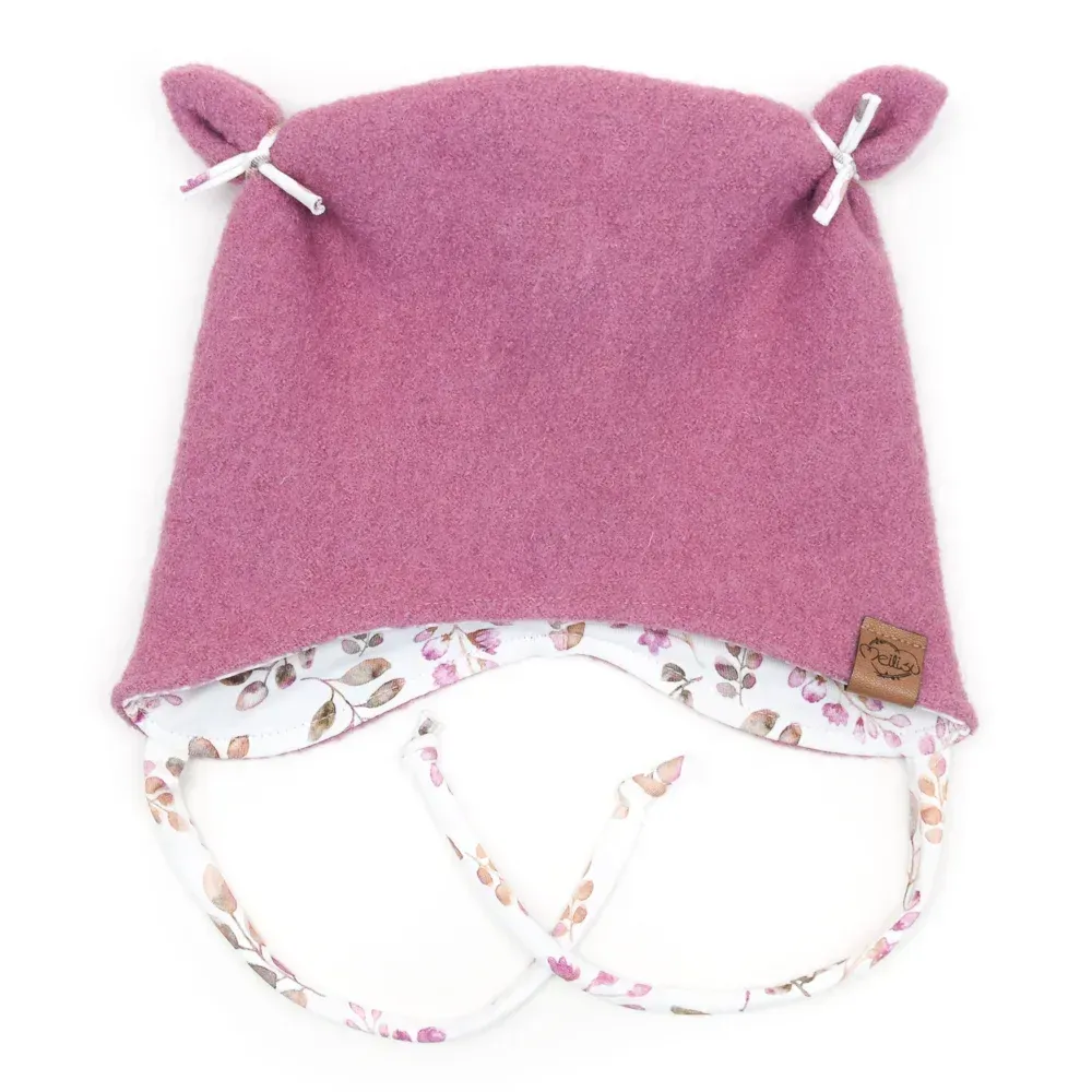 Walkmütze mit Ohren | altrosa