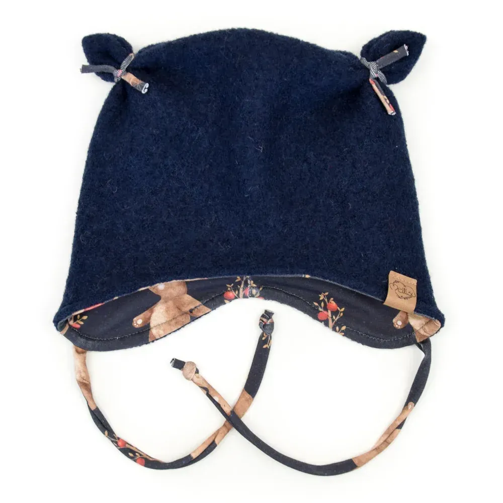 Walkmütze mit Ohren | marine