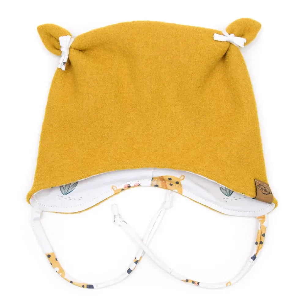 Walkmütze mit Ohren | gelb