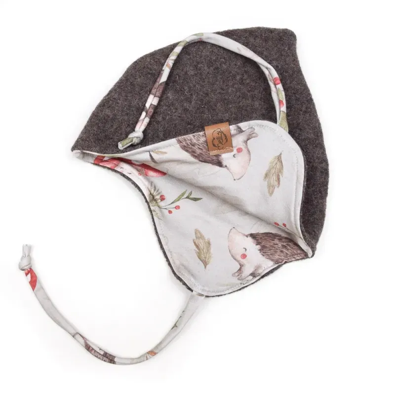 Walkmütze mit Zipfel | braun | Gr. 45-47 cm Walkmütze mit Zipfel | braun | Gr. 45-47 cm