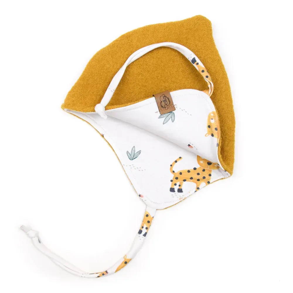 Walkmütze mit Zipfel | gelb | Gr. 45-47 cm