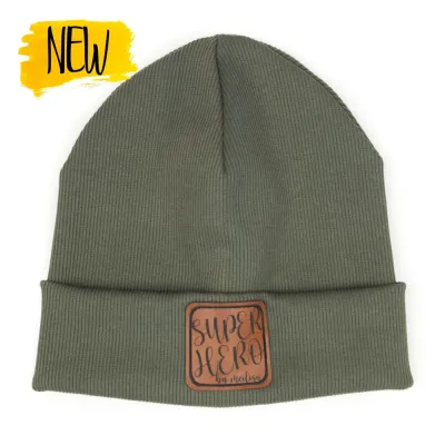 Hipster Mütze | Feinripp | khaki
