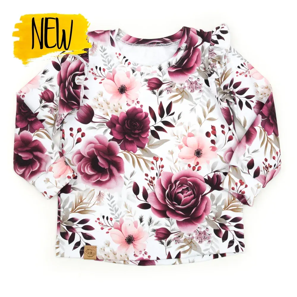 Langarmshirt mit Rüschen | Big Peony