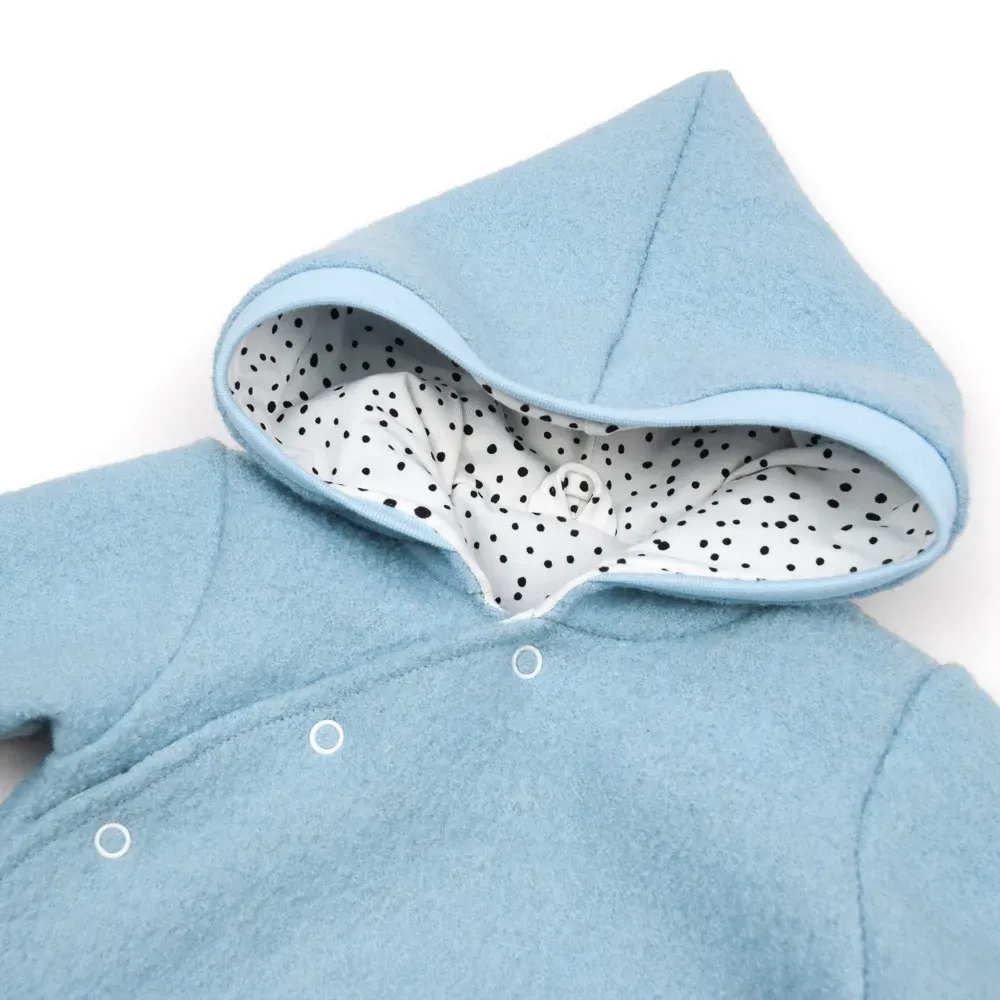 Walkoverall Wollwalk Anzug Baby Kinder babyblau hellblau