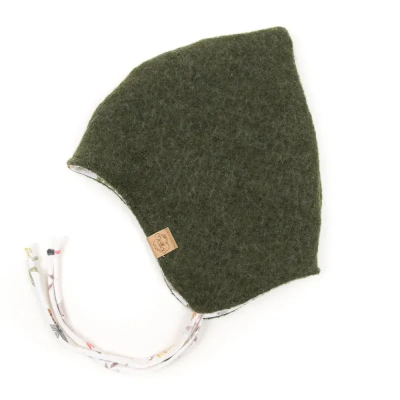 Walkmütze mit Zipfel | khaki meliert | Gr. 48-50 cm Walkmütze mit Zipfel | khaki meliert | Gr. 48-50 cm