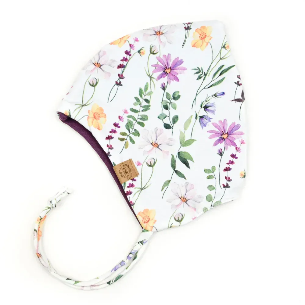 Zipfelmütze | Purple Flowers | Gr. 45-47 cm