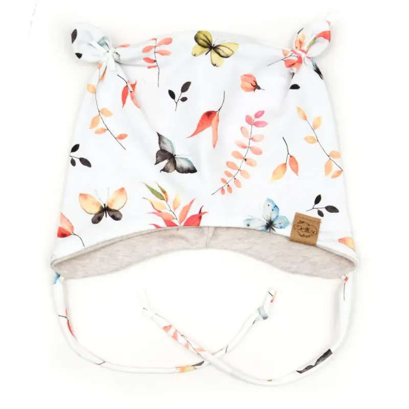 Ohrenmütze | Butterflies & Flowers | Gr. 45-47 cm Ohrenmütze | Butterflies & Flowers | Gr. 45-47 cm