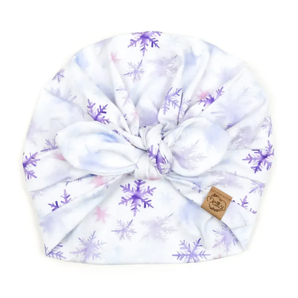 Turbanmütze | Schneeflocke | Größe 45-47cm