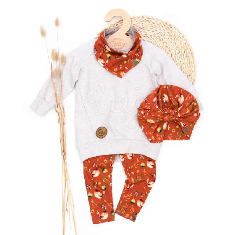Set | Vogel Fiona | Pullover & Halstuch & Leggings & Turban